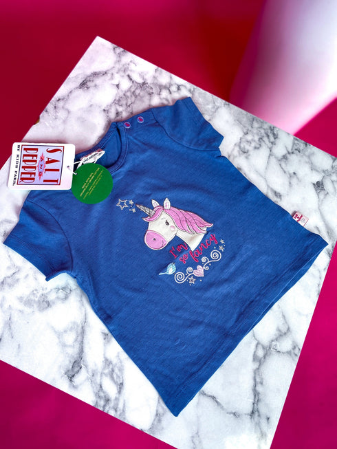Salt and pepper kids, T-shirt with unicorn (age: 6-7 months)